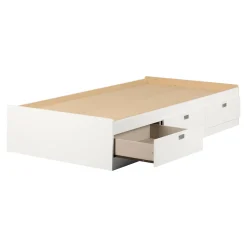 Spark Twin Mates Bed with Drawers - Pure White Twin, Full & Queen Beds
