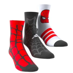 Socks|Underwear & Socks>Adidas Spiderman 3-Pack Socks Sizes 5-10 White