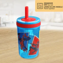 Hot Spiderman Tumbler With Straw Kids Breastfeeding|Tableware