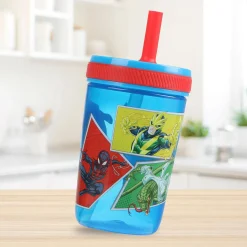 Hot Spiderman Tumbler With Straw Kids Breastfeeding|Tableware