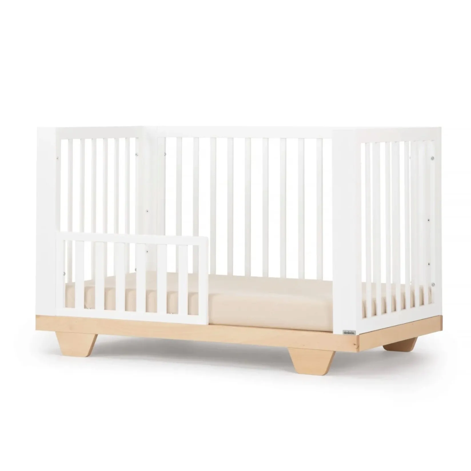 Hot Spirit 8-In-1 Convertible Crib - White/Natural Cribs & Mattresses|Cribs & Mattresses