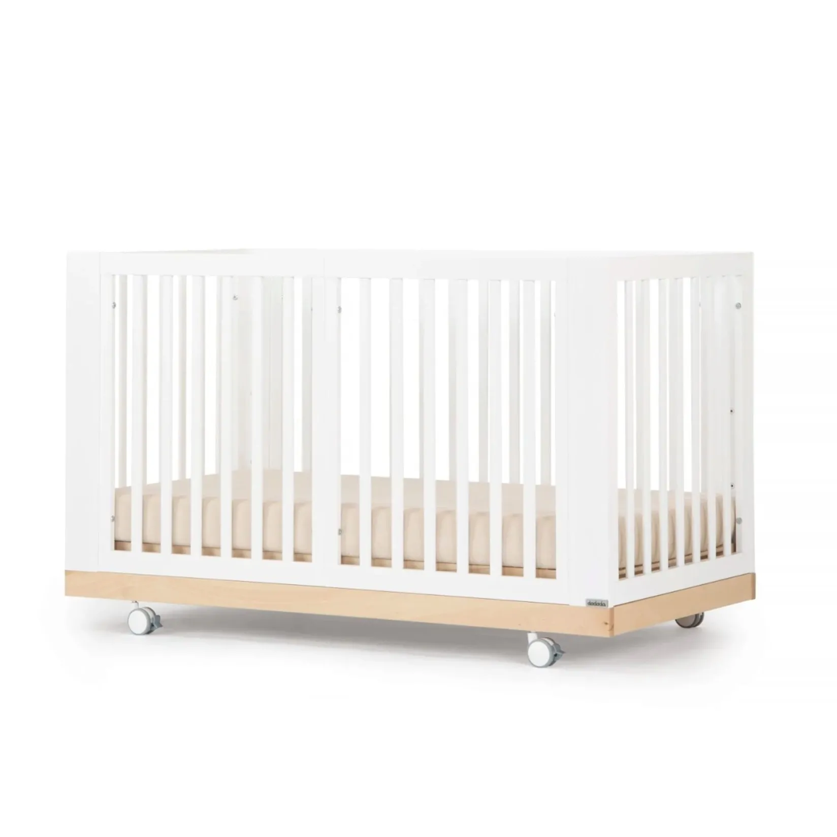 Hot Spirit 8-In-1 Convertible Crib - White/Natural Cribs & Mattresses|Cribs & Mattresses