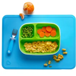Best Spotless Silicone Placemats (2) - Blue/Green Kids Placemats|Plates & Placemats