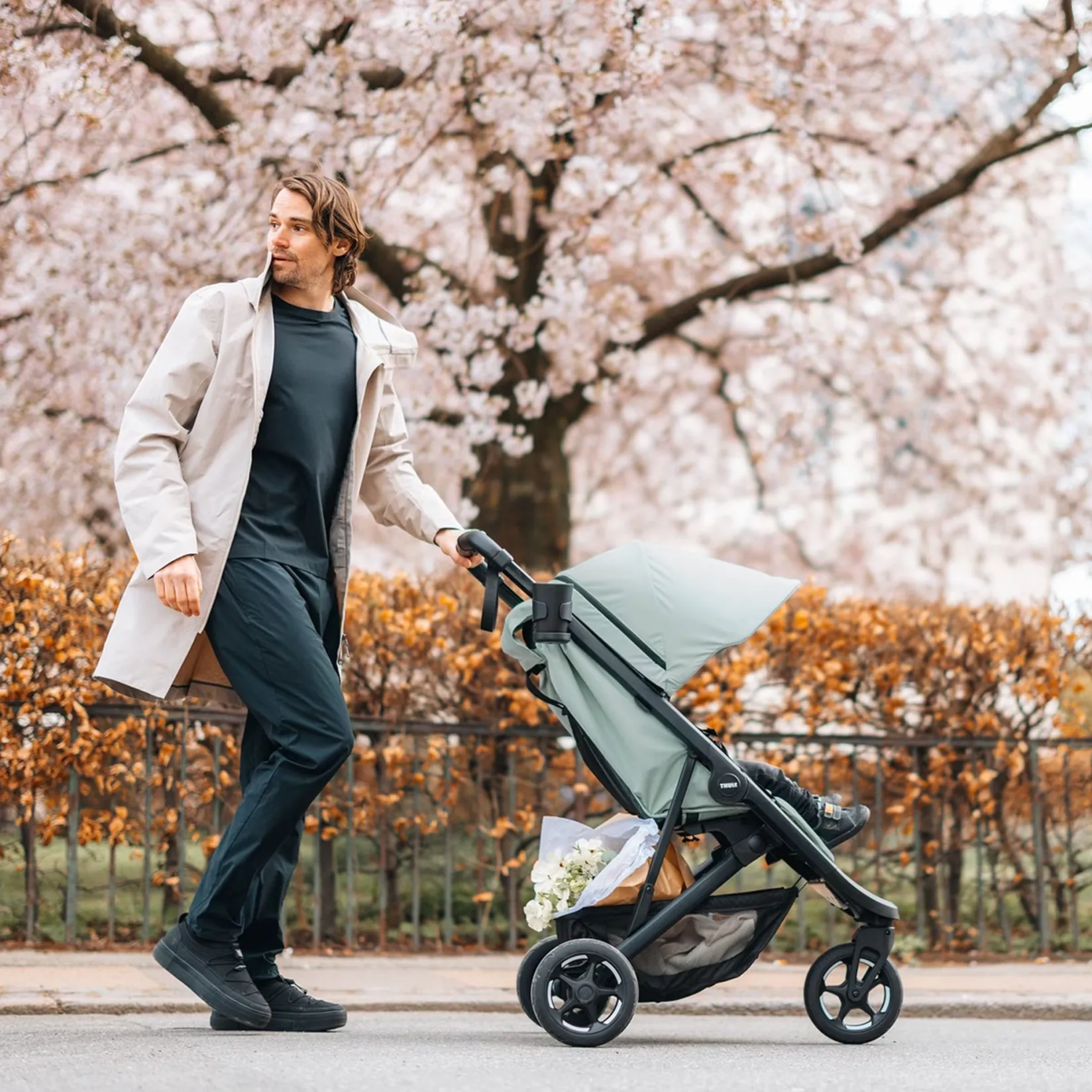 Strollers|Strollers & Trailers>Thule Spring2 Stroller - Mist Green