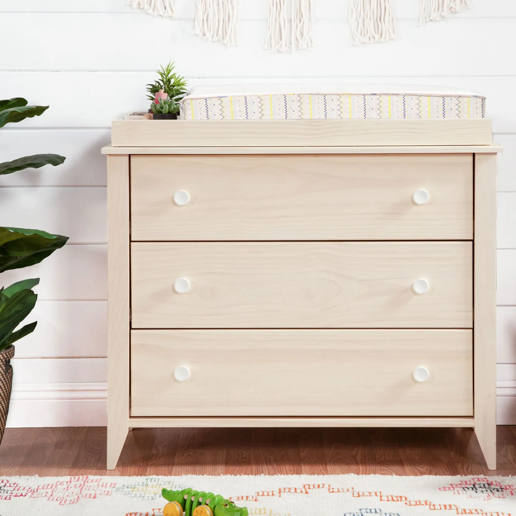 Changing Tables>Babyletto Sprout 3-Drawer Changer Dresser - Washed Natural / White