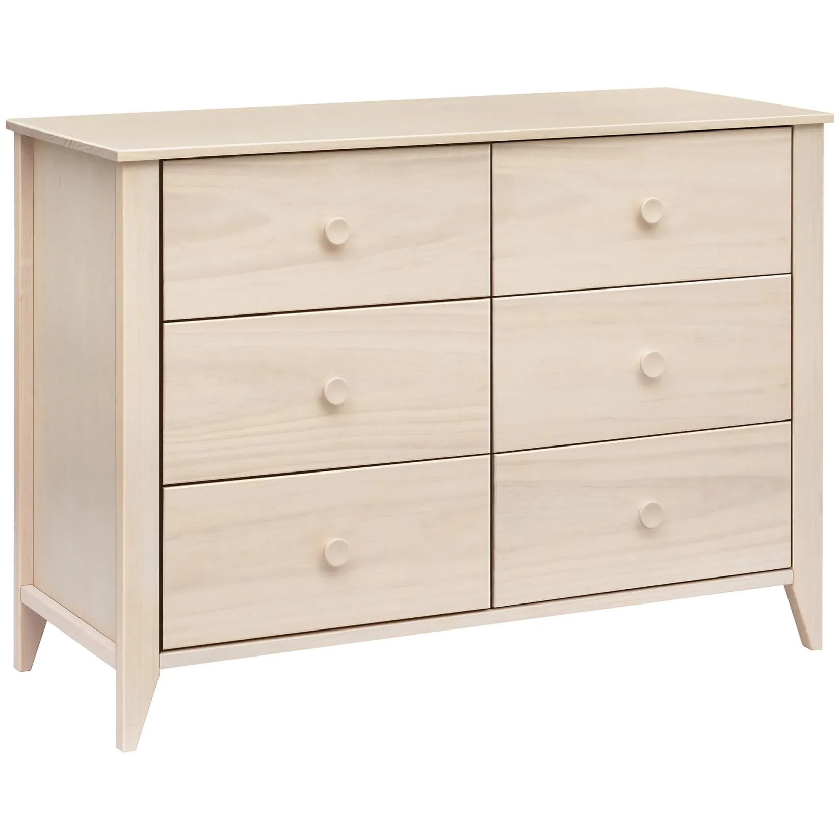 Hot Sprout 6-Drawer Double Dresser - Washed Natural Storage Furniture