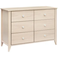 Hot Sprout 6-Drawer Double Dresser - Washed Natural Storage Furniture