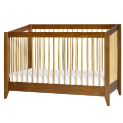 New Sprout 4-in-1 Convertible Crib withToddler Bed Conversion Kit - Chestnut / Natural Cribs & Mattresses|Cribs & Mattresses