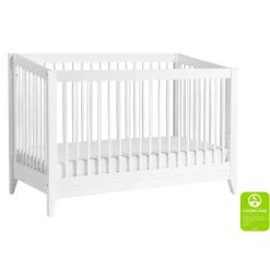 Cribs & Mattresses|Cribs & Mattresses>Babyletto Sprout 4-in-1 Convertible Crib withToddler Bed Conversion Kit - White