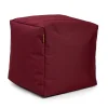 Discount Square Ottoman and Footrest - Bordeaux Red Kid'S Tables & Chairs