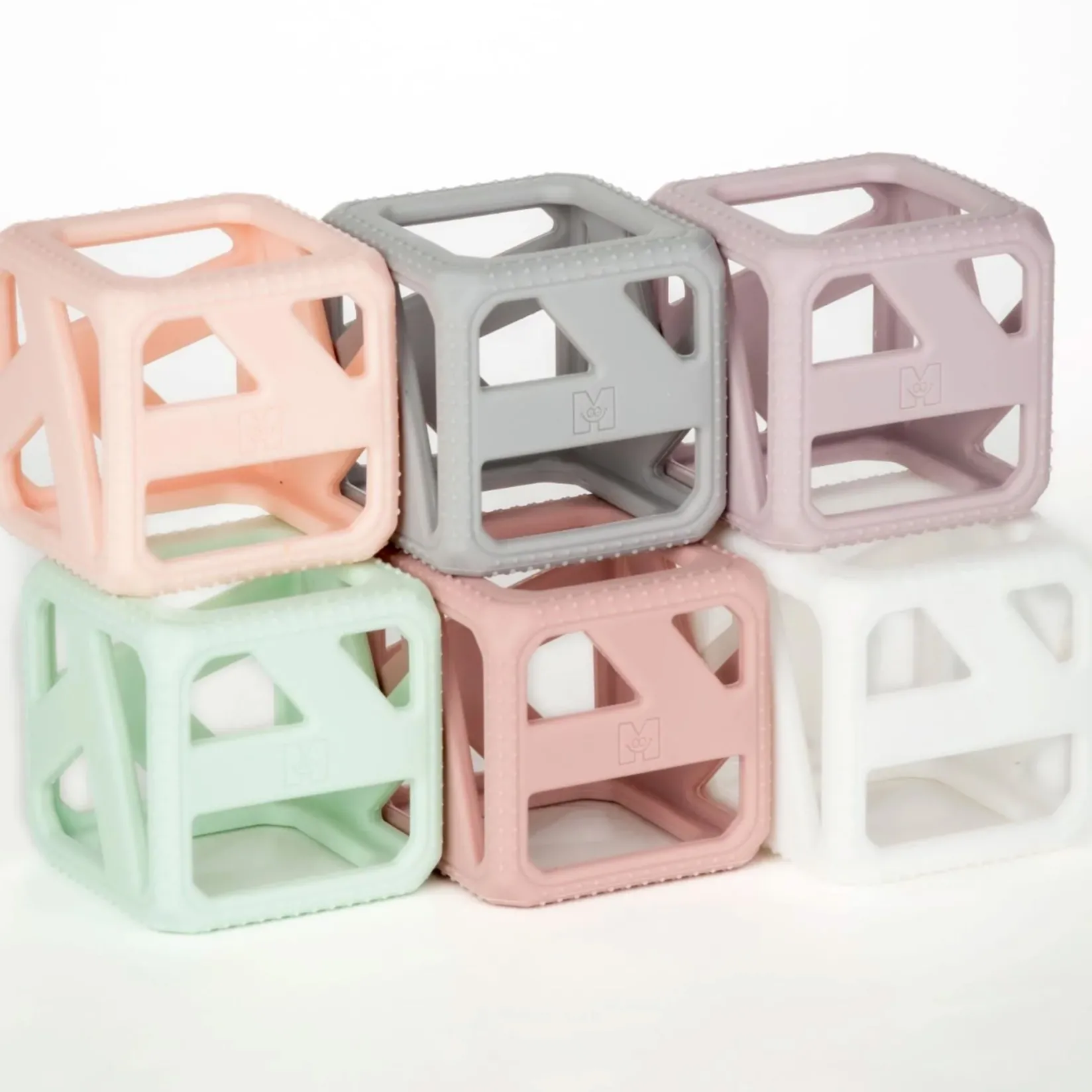 Teething Toys>Munch Mitt Stack N Chew Mini Cubes - Pastel