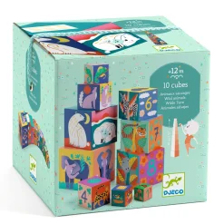 Stacking Cubes - Wild animals Developmental Toys|Balls & Stacking Toys