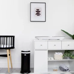 Outlet Stainless Steel Diapers Pail - Black Matte Diaper Pails