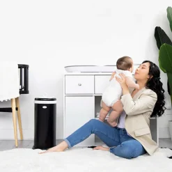 Outlet Stainless Steel Diapers Pail - Black Matte Diaper Pails