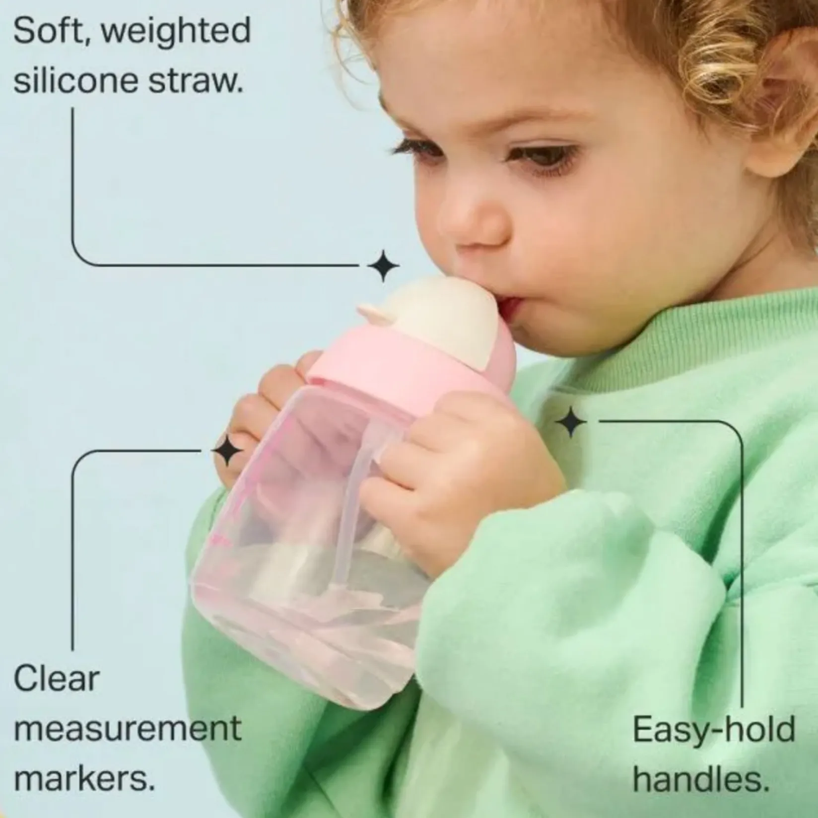 Sale Starter Straw Cup 6m+ - Pink Kids Tableware|Plates & Placemats