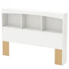 Hot Step One Double Bookcase Headboard - Pure White Twin, Full & Queen Beds