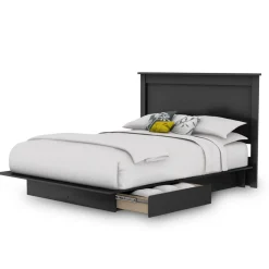 Discount Step One Double Platform Bed - Pure Black Twin, Full & Queen Beds