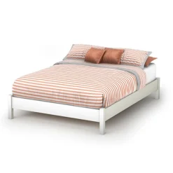 Twin, Full & Queen Beds>South Shore Step One Double Platform Bed - Pure White