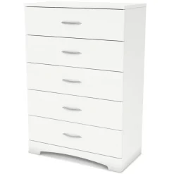 Hot Step One 5-Drawer Chest - Pure White Storage Furniture