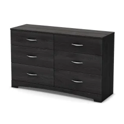 Storage Furniture>South Shore Step One 6-Drawer Double Dresser - Gray Oak