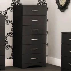 Best Step One 6-drawer lingerie chest - Pure Black Storage Furniture