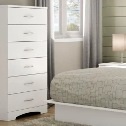 Discount Step One 6-drawer lingerie chest - Pure White Storage Furniture