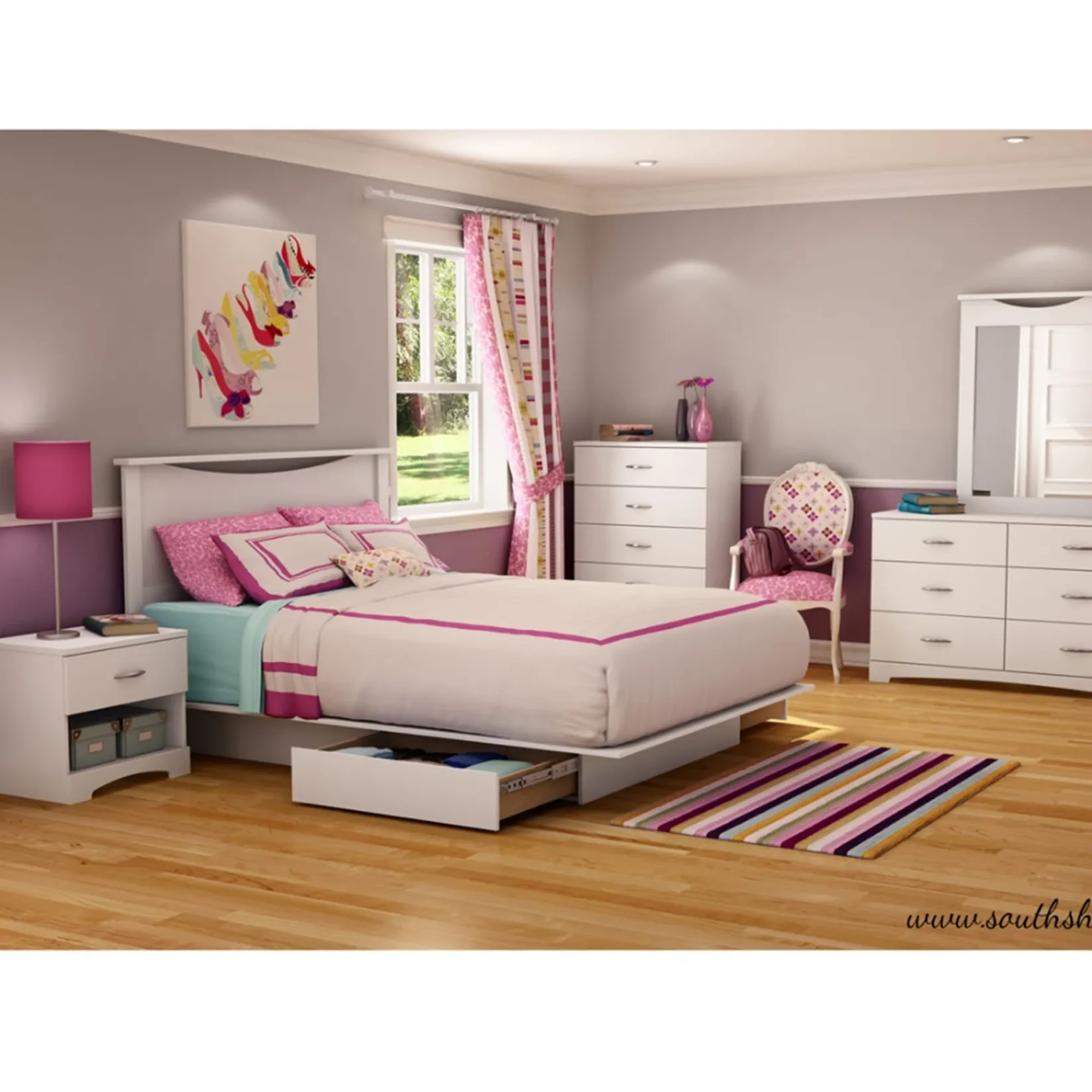 Step One 1-Drawer Nightstand - Pure White Nightstands