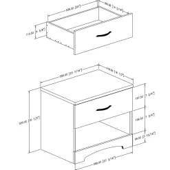 Step One 1-Drawer Nightstand - Pure White Nightstands