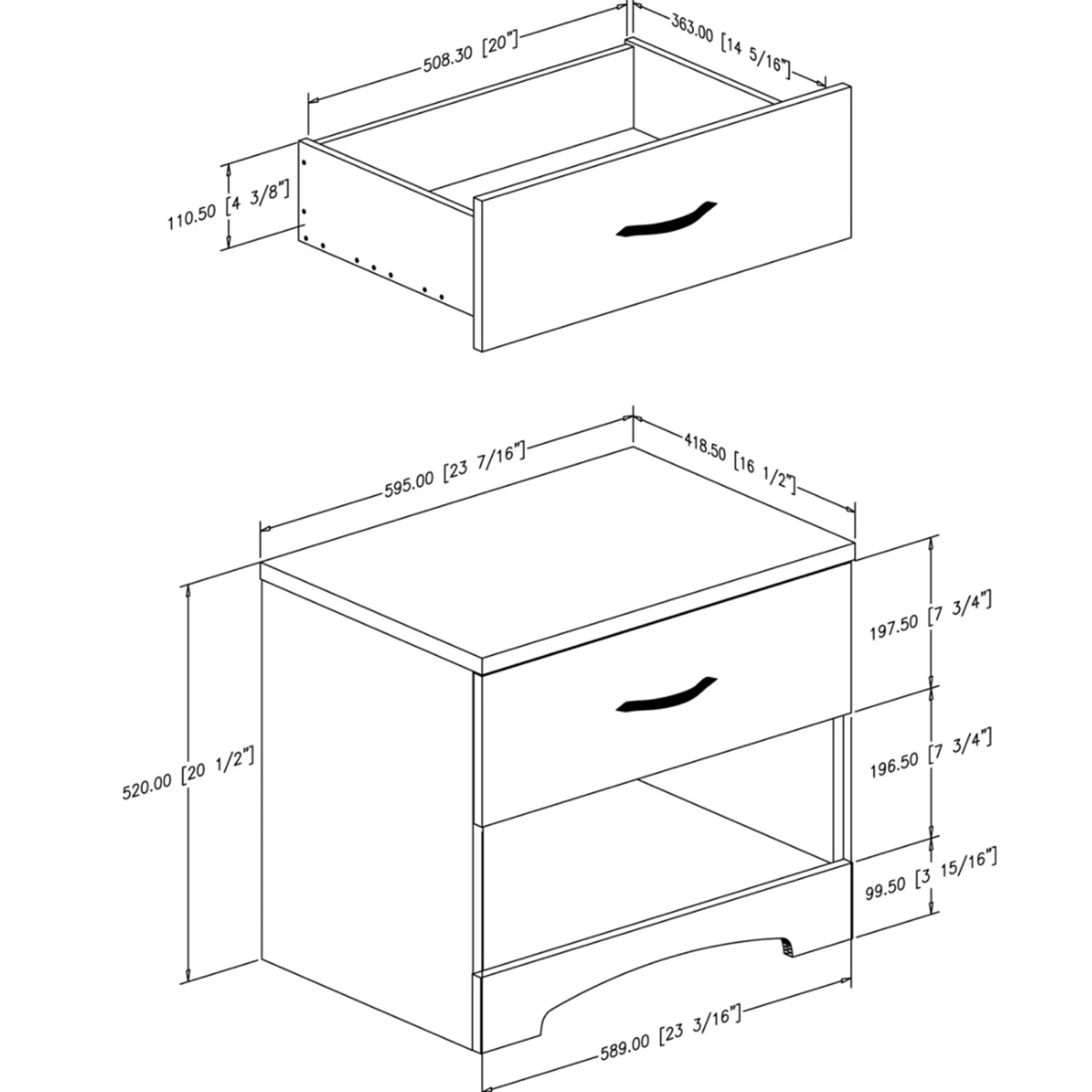 Step One 1-Drawer Nightstand - Pure White Nightstands