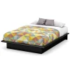 Online Step One Queen Platform Bed - Pure Black Twin, Full & Queen Beds