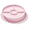 Tableware|Plates & Placemats>Oxo Tot Stick & Stay Suction Divided Plate - Blossom