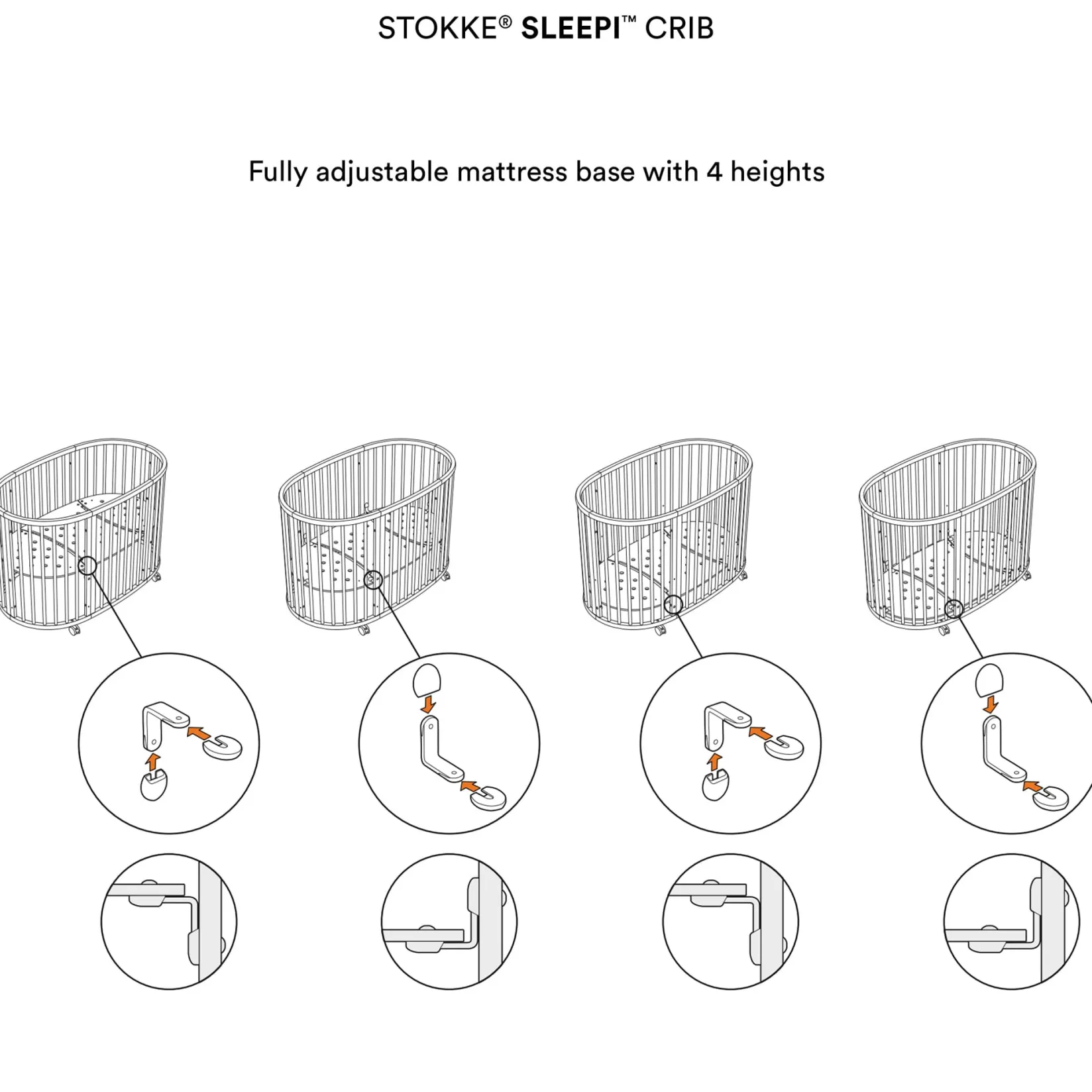 Cribs & Mattresses|Cribs & Mattresses>Sleepi Stokke® ™ Bed V3 - White