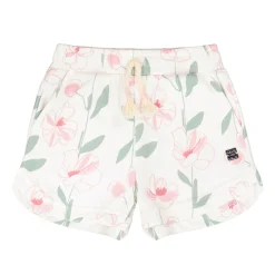 Shorts & Bermuda>Deux par Deux Straw Hat Flowers Short 3-6 White