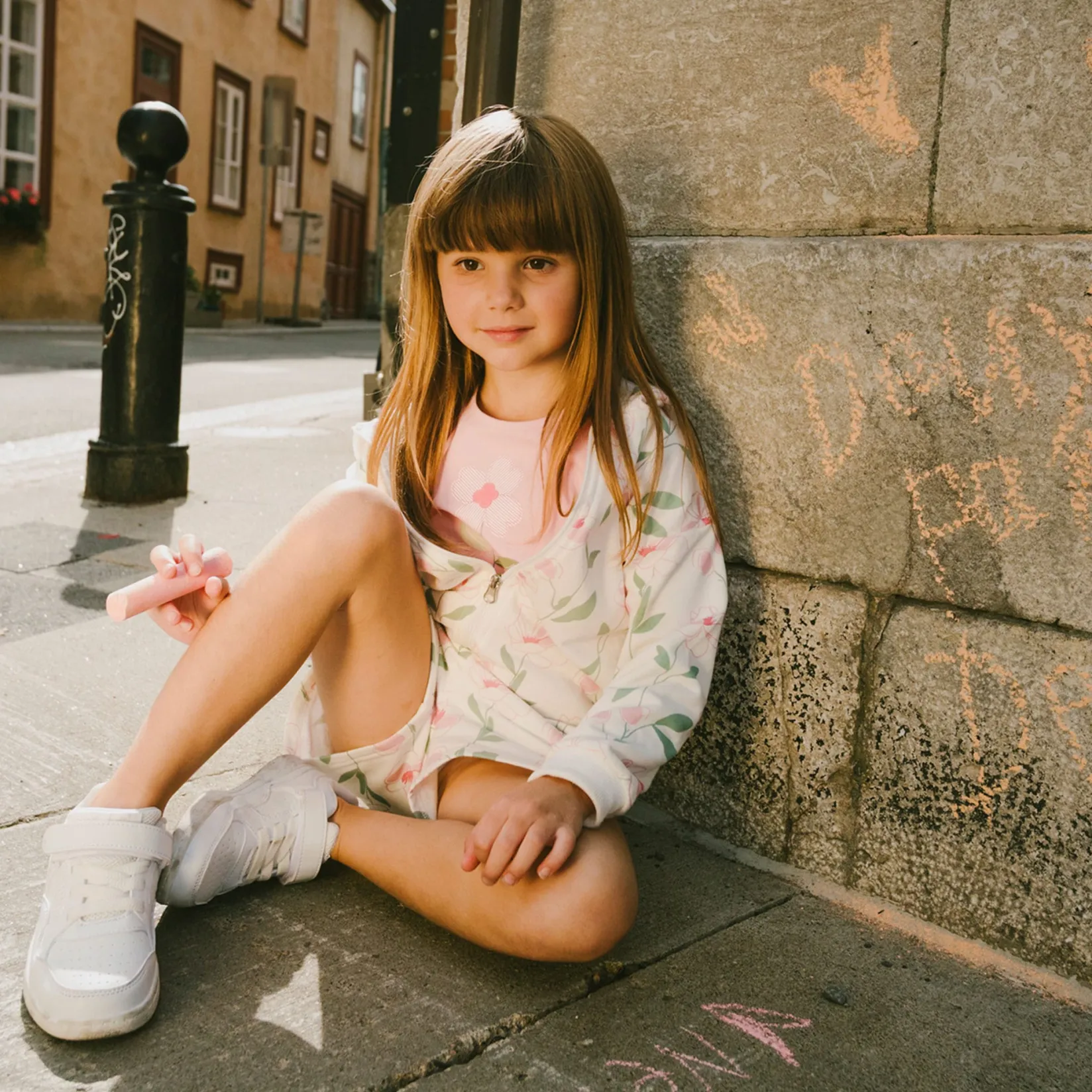 Shorts & Bermuda>Deux par Deux Straw Hat Flowers Short 3-6 White