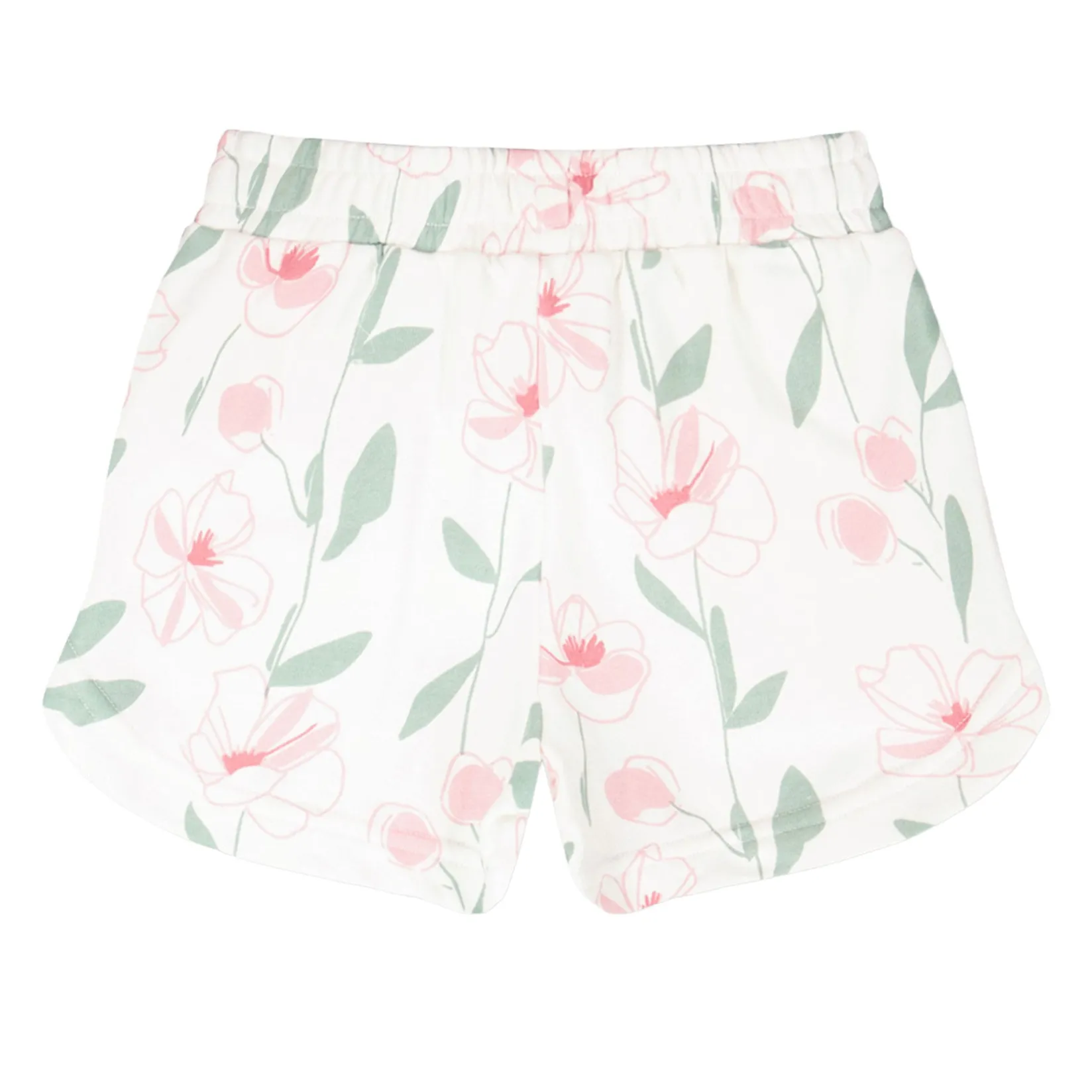 Shorts & Bermuda>Deux par Deux Straw Hat Flowers Short 3-6 White