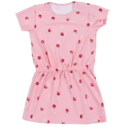 Swimsuits>Nano Strawberries Beach Dress 2-14 Pink