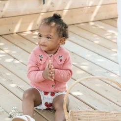 Hot Strawberries Cardigan 3-24m Fleeces And Sweatshirts|Tops