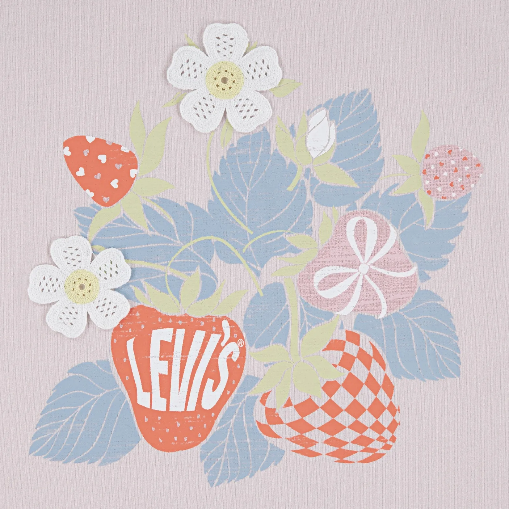 Tops>Levis Strawberries T-shirt 7-16y Pink