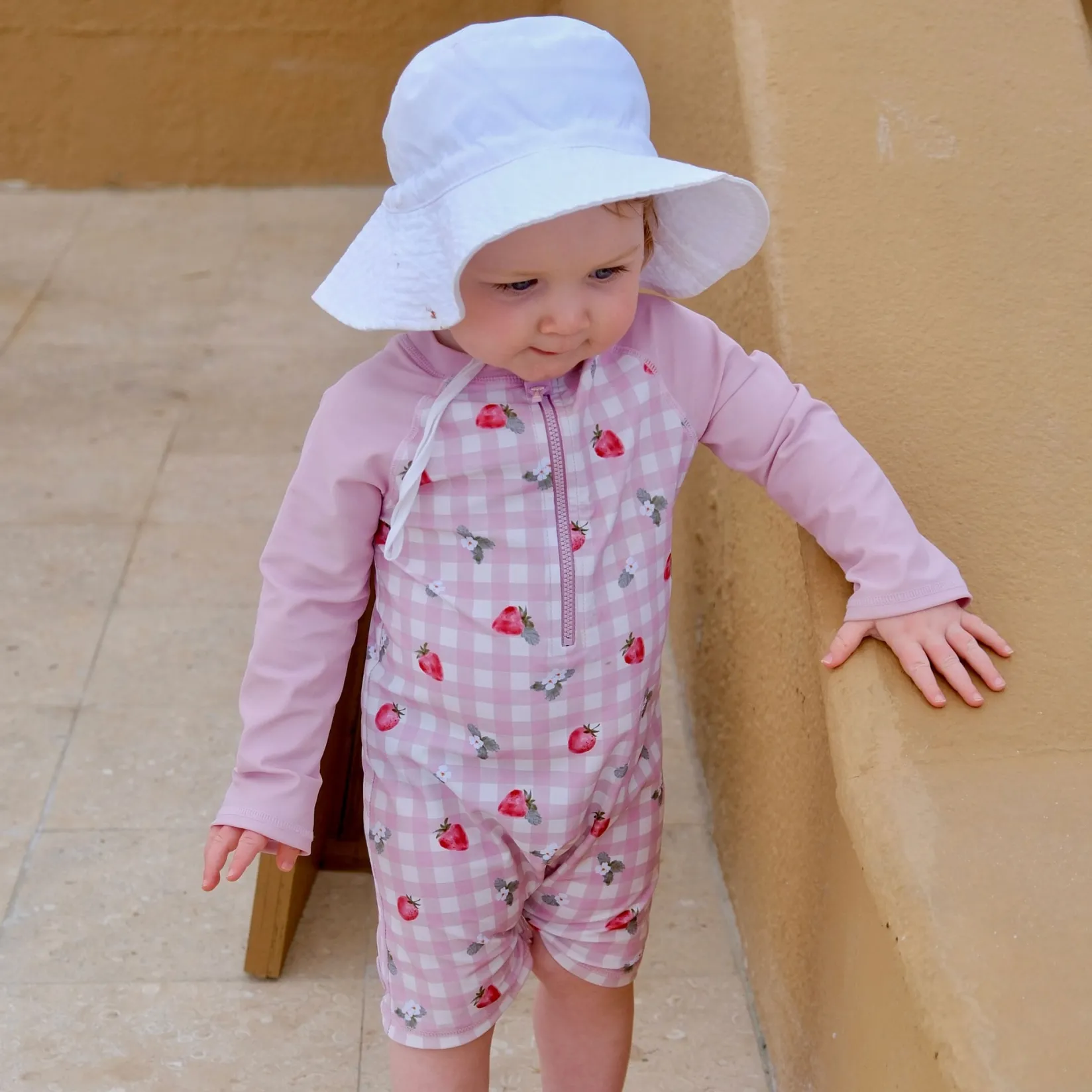 Swimsuits>Calikids Strawberries Uv Swimsuit 3-24m Lilac