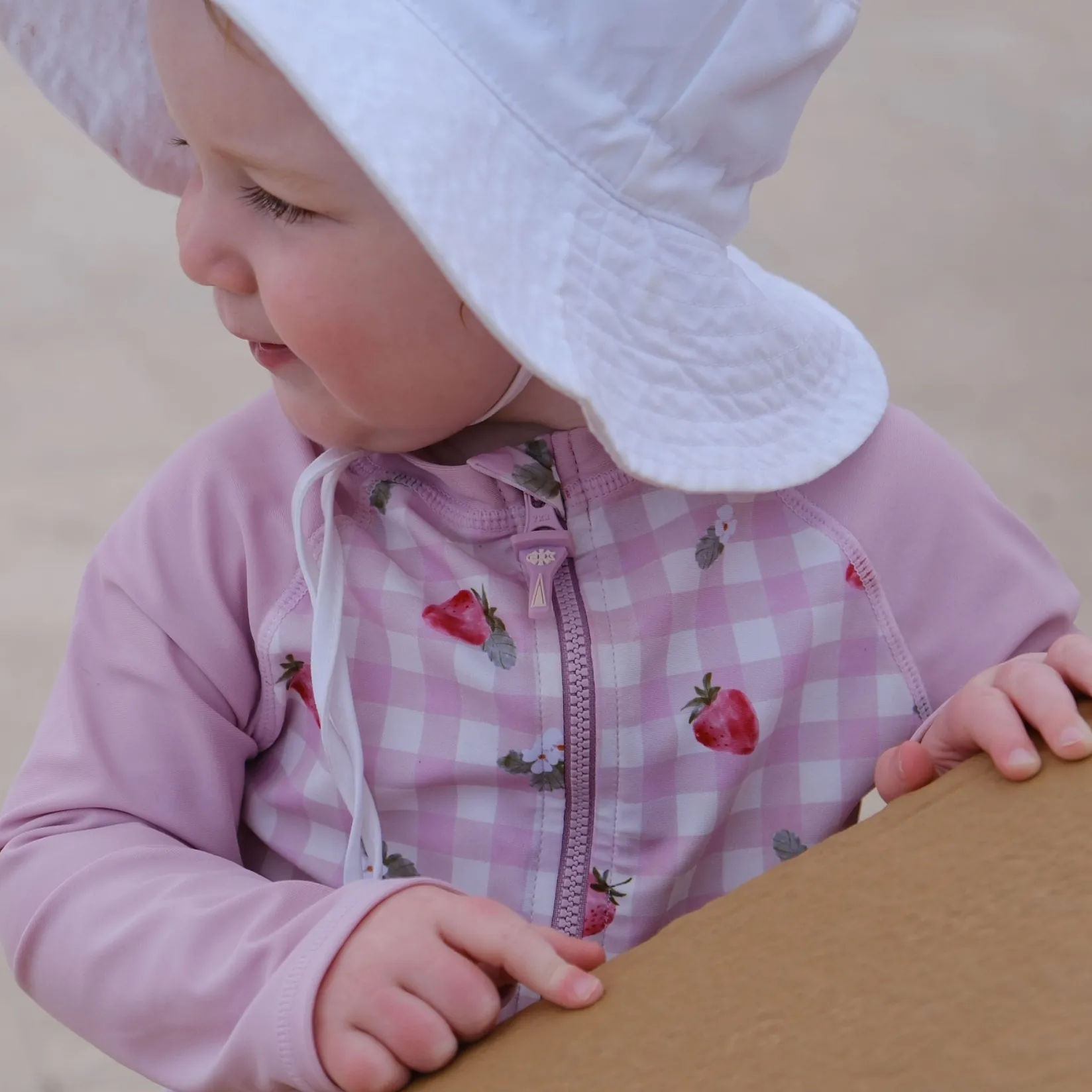 Swimsuits>Calikids Strawberries Uv Swimsuit 3-24m Lilac