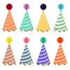 Hot Stripe Party Hats (8) Party Supplies