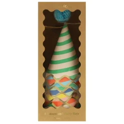 Hot Stripe Party Hats (8) Party Supplies