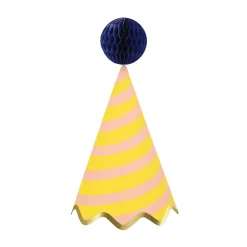 Hot Stripe Party Hats (8) Party Supplies