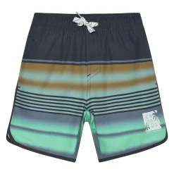 Swimsuits>Color Kids Stripe Swim Shorts 4-12 Charcoal