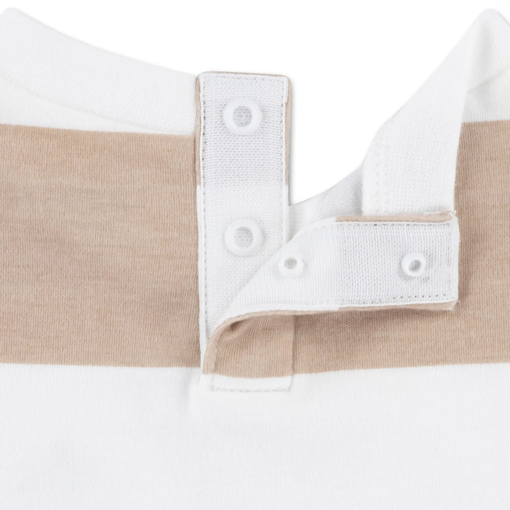 Rompers & Jumpsuits>Lacoste Stripe Tee Romper Newborn-9m Taupe