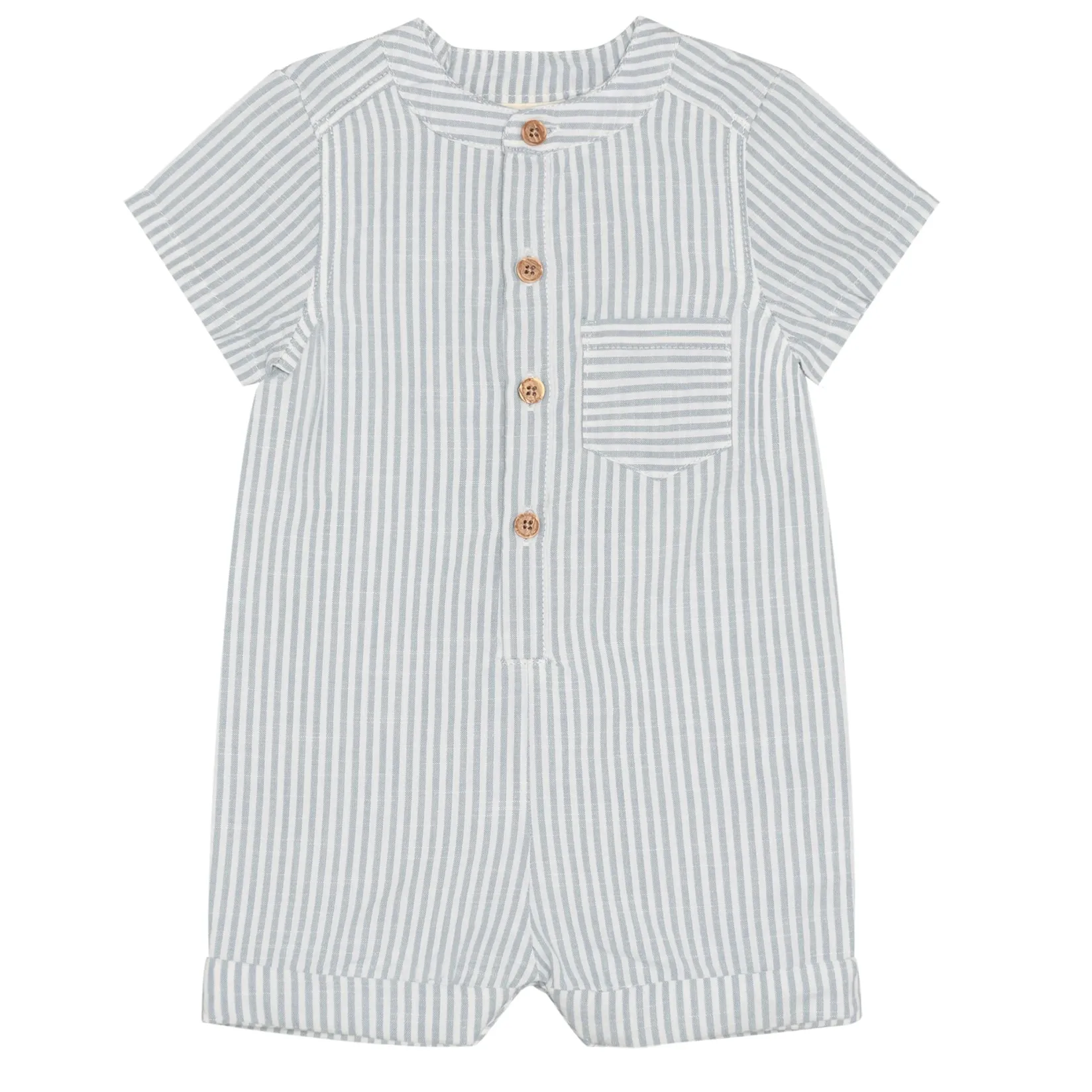 Rompers & Jumpsuits>Fixoni Stripe Woven Romper 6-24m Blue