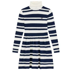 Dresses & Rompers>Guess Kids Striped Knit Dress 7-14 Navy