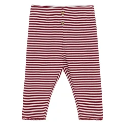 Pants|Tights And Leggings>Minymo Striped Rib Legging 6-24m Red