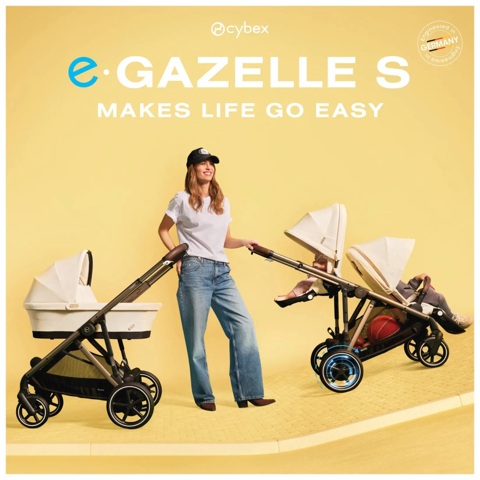 Strollers|Strollers & Trailers>Cybex Stroller eGazelle S - Ocean Blue