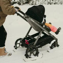 Stroller Skis - 4 Wheels Set Kids Winter Activities|Strollers & Trailers
